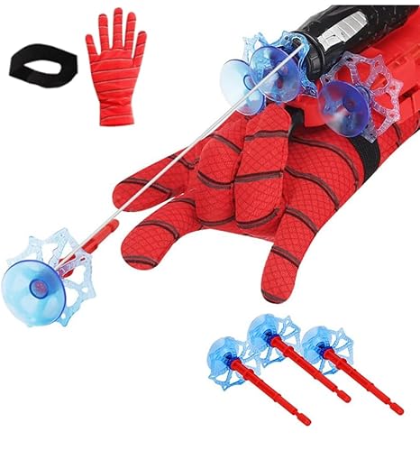Spider Web Shooter Toy with Gloves for Kids,Spider-Man Style Web Shooter