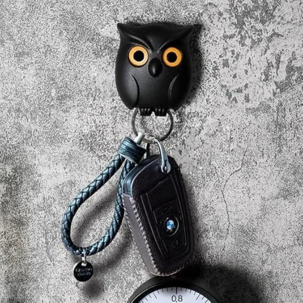 Owl Key Magnetic Holder with Auto Open Close Eyes Decorative