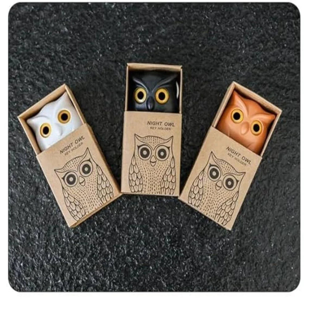 Owl Key Magnetic Holder with Auto Open Close Eyes Decorative