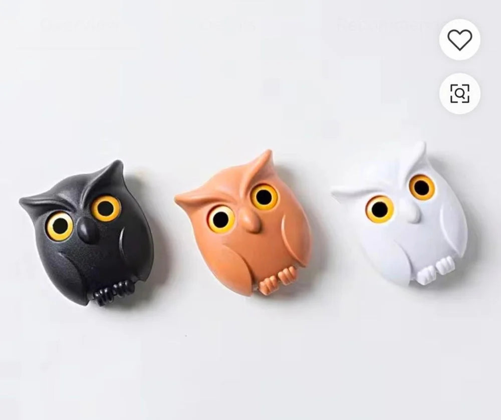 Owl Key Magnetic Holder with Auto Open Close Eyes Decorative