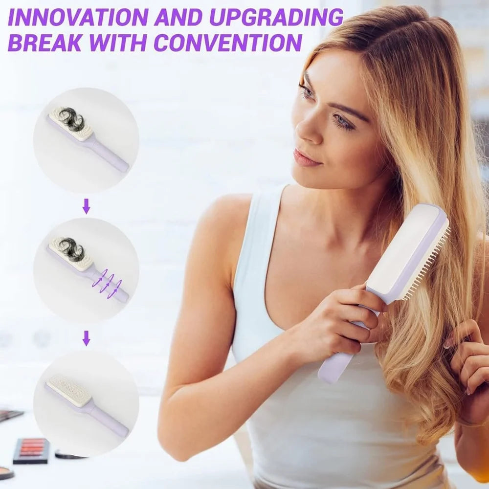 Self Cleaning Anti Static Massage Comb 4 In 1 Hair Brush Square Massage Comb