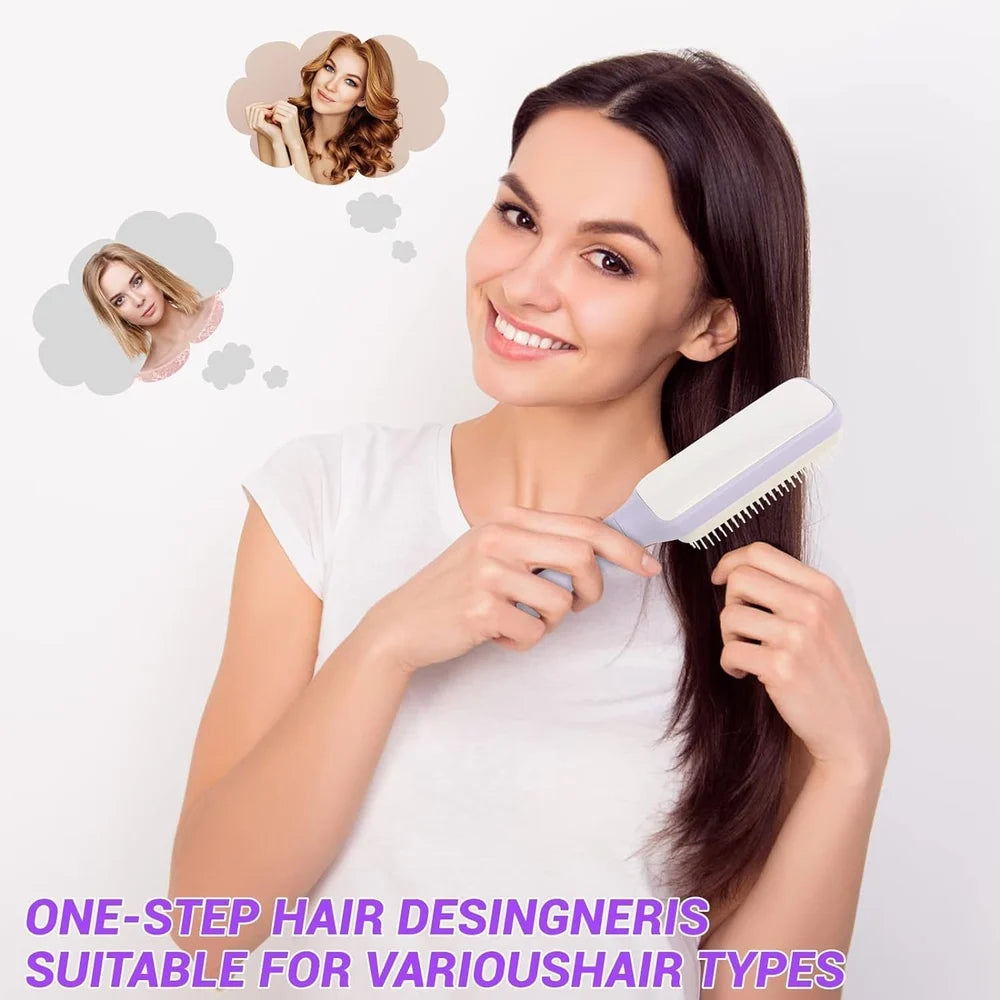 Self Cleaning Anti Static Massage Comb 4 In 1 Hair Brush Square Massage Comb
